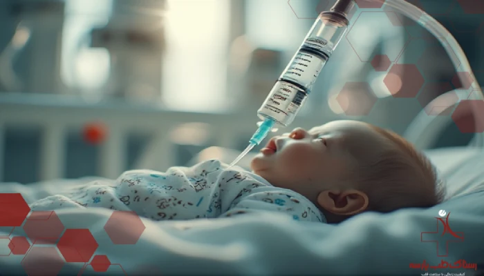 پمپ سرنگ در NICU در حال تزریق دوز دقیق به نوزاد نارس