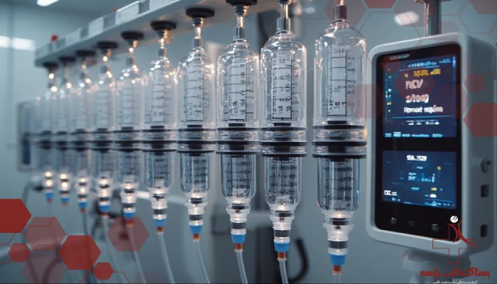 چند پمپ سرنگ در بخش ICU در حال تزریق دارو